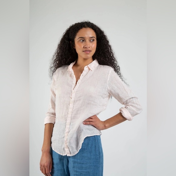 CP SHADES Romy Linen Shirt - Light Pink Woman’s Small - Picture 1 of 8